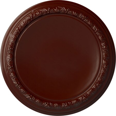 Ekena Millwork Carlsbad Ceiling Medallion (Fits Canopies up to 14 1/4"), 19 1/2"OD x 1 3/4"P, Brushed Mahogany CM19CABMF